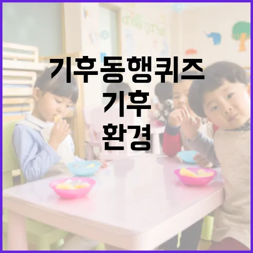 기후동행퀴즈로 환경 이해를 높이는 방법 - 요약