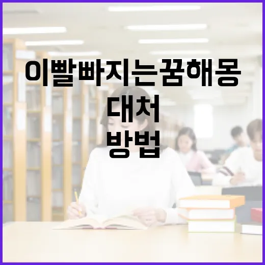 이빨 빠지는 꿈 해몽과 대처하는 방법 - 요약