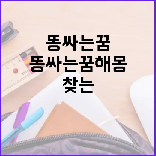 똥 싸는 꿈 해몽: 꿈에서 해결책을 찾는 방법 - 요약