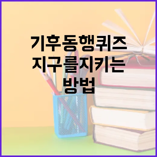 기후동행퀴즈로 지구를 지키는 방법 - 요약