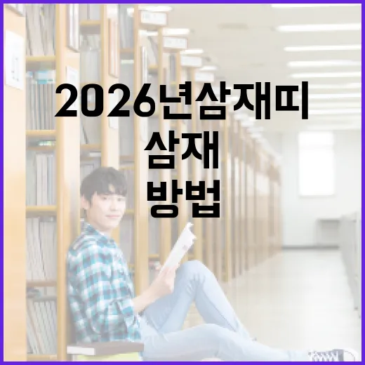 2026년 삼재띠를 대비하는 방법 - 요약