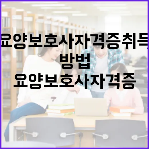 요양보호사 자격증 취득하는 방법 - 요약