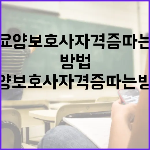 요양보호사 자격증 따는 방법, 이렇게 준비하세요! - 요약