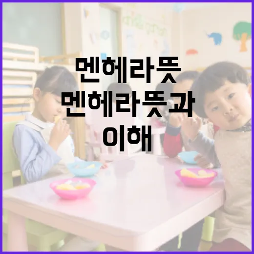 멘헤라 뜻과 이해하는 방법, 그리고 우리가 할 수 있는 것들 - 요약