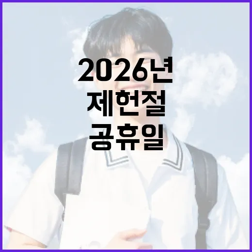 2026년 제헌절, 공휴일로 지정될까? - 요약