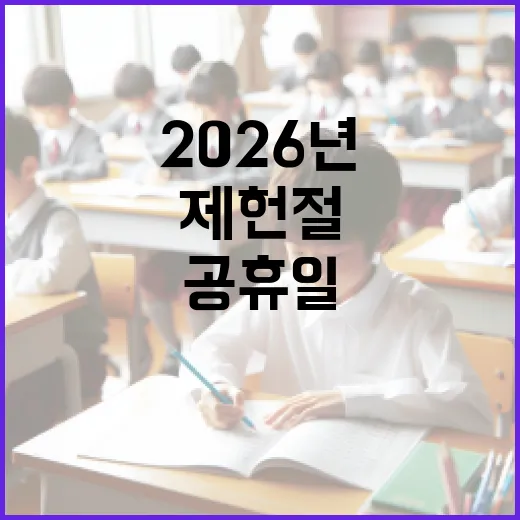 2026년에 제헌절이 공휴일이 될까? 알아보자 - 요약