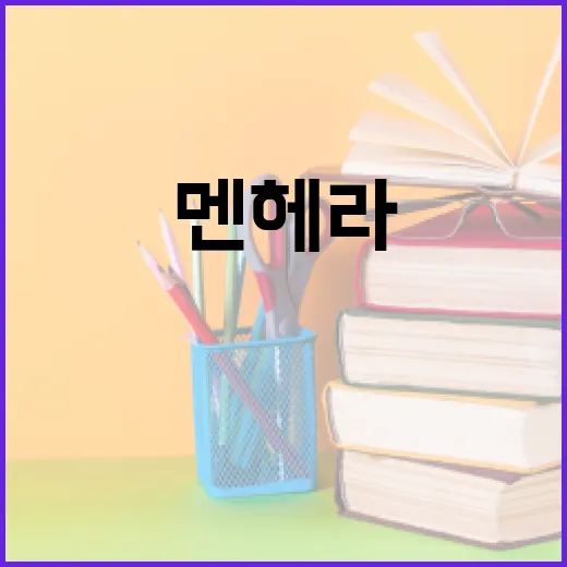 멘헤라의 진짜 의미와 그 이면에 숨은 이야기 - 요약