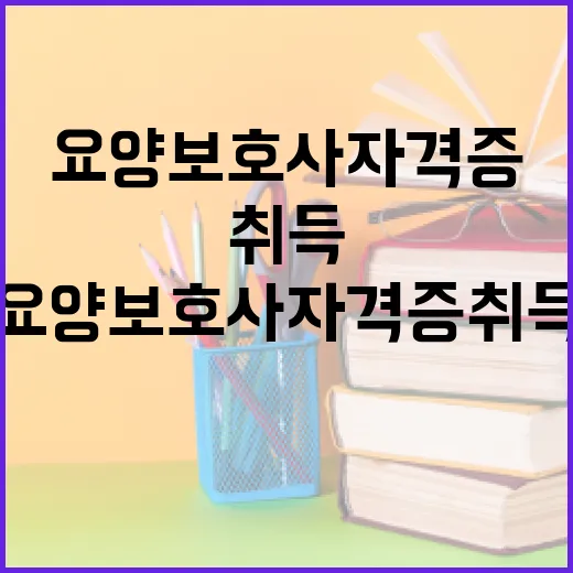 요양보호사 자격증 취득, 이렇게 시작해보세요 - 요약