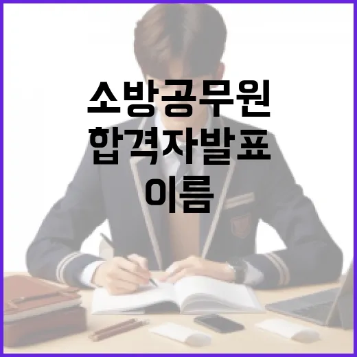 소방공무원 합격자 발표, 당신의 이름을 찾는 방법 - 요약