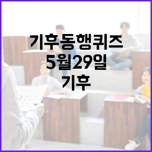 기후동행퀴즈에 도전하는 방법, 5월 29일 퀴즈의 모든 것 - 요약