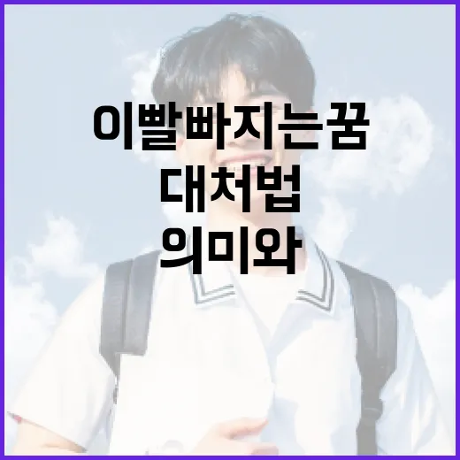 이빨 빠지는 꿈의 의미와 대처법 - 요약