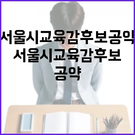 서울시 교육감 후보 공약, 이렇게 살펴보자 - 요약