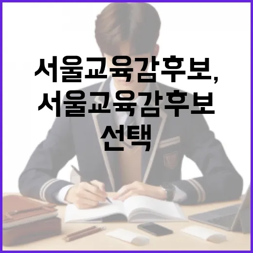 서울 교육감 후보, 어떻게 선택할까? - 요약