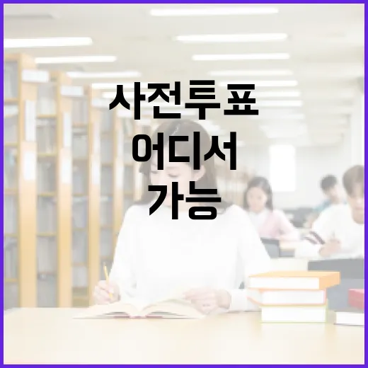 사전투표, 어디서든 가능할까? - 요약