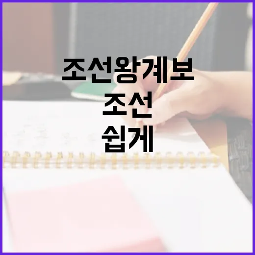 조선 왕 계보를 쉽게 이해하는 방법 - 요약