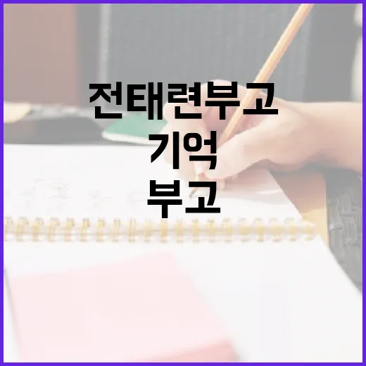 전태련 부고, 그를 기억하는 방법 - 요약