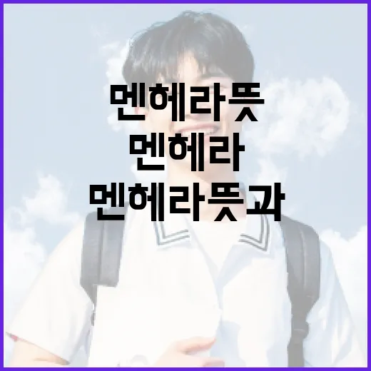 멘헤라 뜻과 이해하는 방법 - 요약