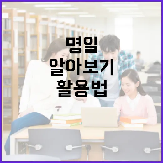 명일의 진짜 의미와 활용법 알아보기 - 요약