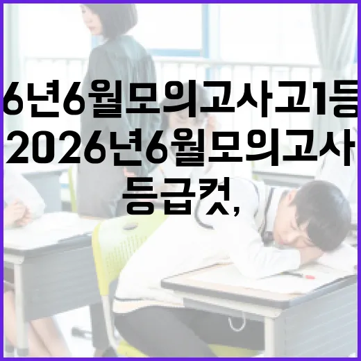 2026년 6월 모의고사 고1 등급컷, 이렇게 대비하세요 - 요약