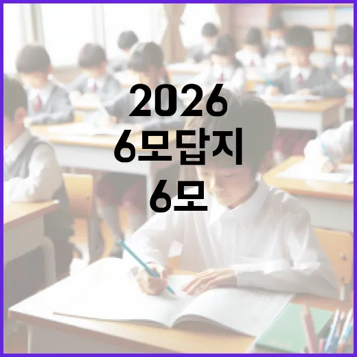 2026 6모 답지를 활용하는 스마트한 방법 - 요약