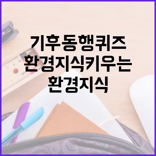 기후동행퀴즈로 환경 지식 키우는 방법 - 요약