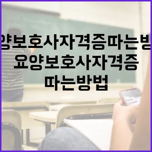 요양보호사 자격증 따는 방법, 쉽게 이해하기 - 요약