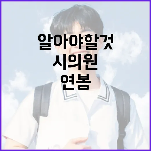 시의원 연봉에 대해 알아야 할 것들 - 요약