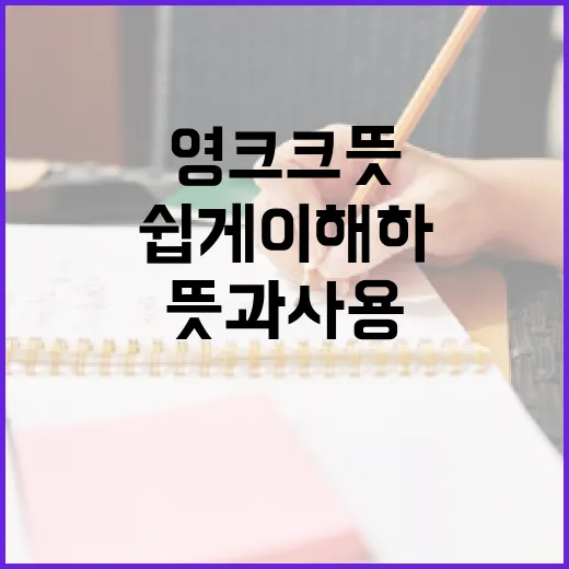 영크크 뜻과 사용하는 방법: 쉽게 이해하기 - 요약