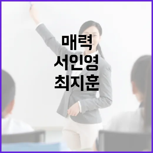 서인영과 최지훈, 그들의 매력에 빠져보세요 - 요약