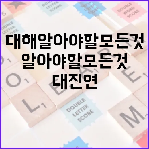 대진연에 대해 알아야 할 모든 것 - 요약