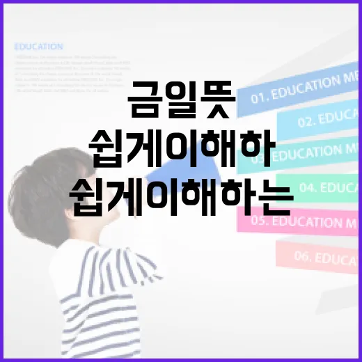 금일 뜻을 쉽게 이해하는 방법 - 요약