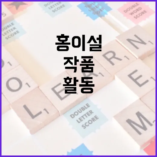 홍이설의 작품활동을 이해하는 방법 - 요약