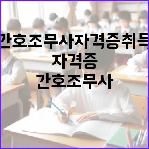 간호조무사 자격증 취득, 이렇게 접근해보세요 - 요약