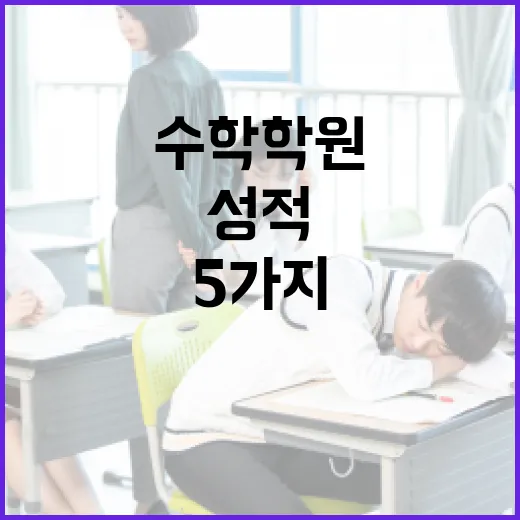 수학학원 고르려면 이렇게 보세요: 성적보다 먼저 확인할 5가지 - 요약