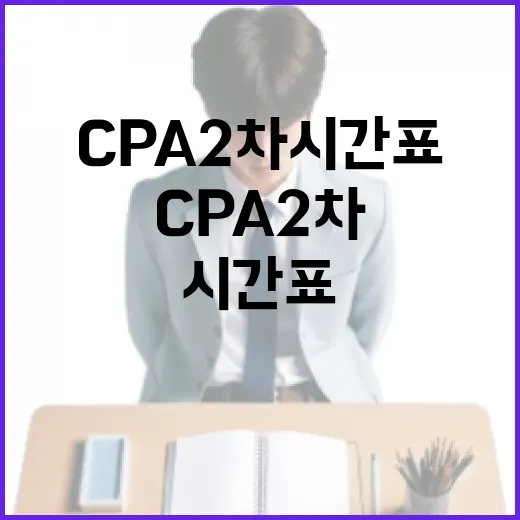 cpa 2차 시간표에 맞춰 6월 공부 리듬 잡는 방법 - 요약