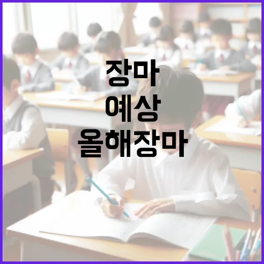 올해 장마 예상 시기 확인하는 방법, 시험 준비생은 이렇게 일정 조정하세요 - 요약