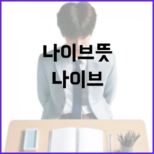나이브 뜻 헷갈릴 때 이렇게 구분하는 방법 - 요약