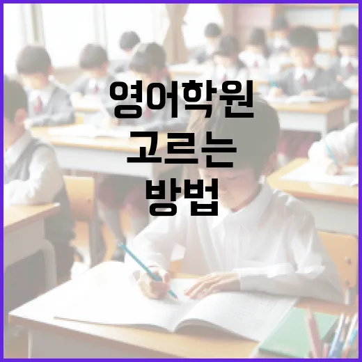 영어학원 제대로 고르는 방법, 초보자가 등록 전에 확인할 것들 - 요약