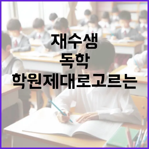 독학재수학원 제대로 고르는 방법, 초보 재수생은 이렇게 비교하세요 - 요약