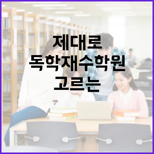 독학재수학원 제대로 고르는 방법: 성적보다 먼저 봐야 할 5가지 - 요약