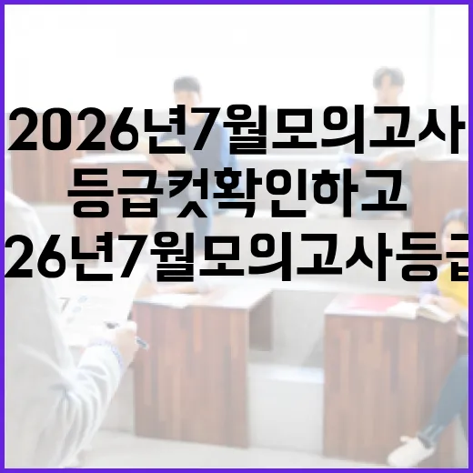 2026년 7월 모의고사 등급컷 확인하고 공부 방향 잡는 방법 - 요약