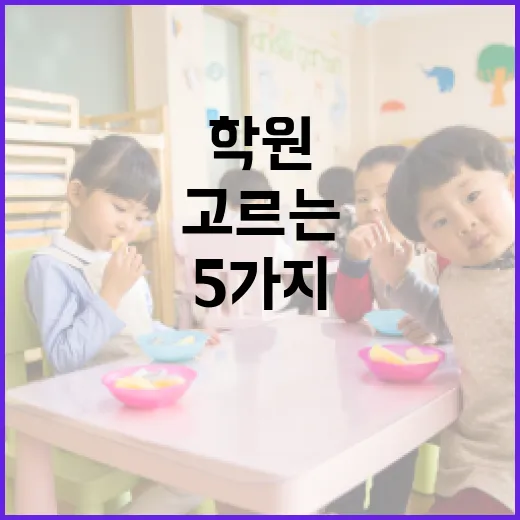 수학학원 제대로 고르는 방법, 성적보다 먼저 봐야 할 5가지 - 요약