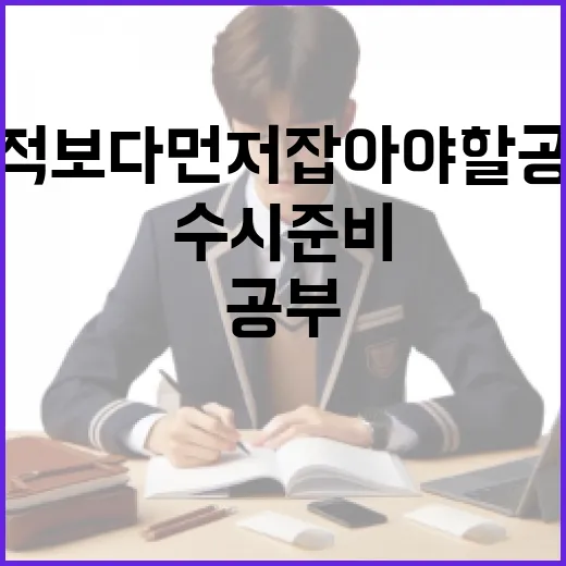 수시 준비하는 방법, 성적보다 먼저 잡아야 할 공부 시스템 - 요약
