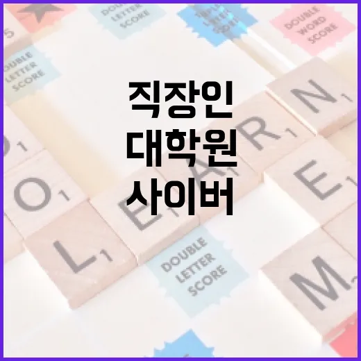 사이버대학원 준비하는 방법, 직장인이 놓치기 쉬운 기준부터 잡기 - 요약