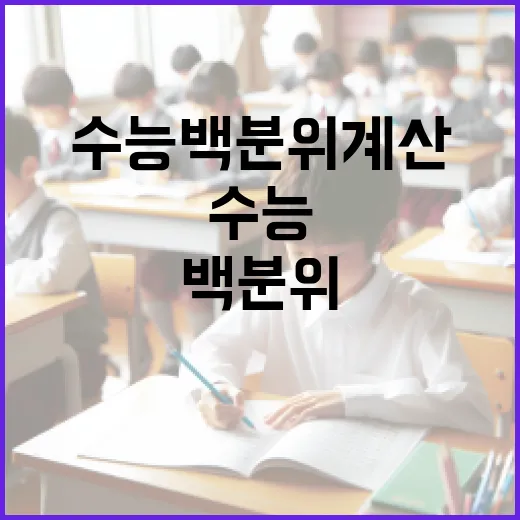 수능백분위계산 제대로 하려면 이렇게 보세요 - 요약