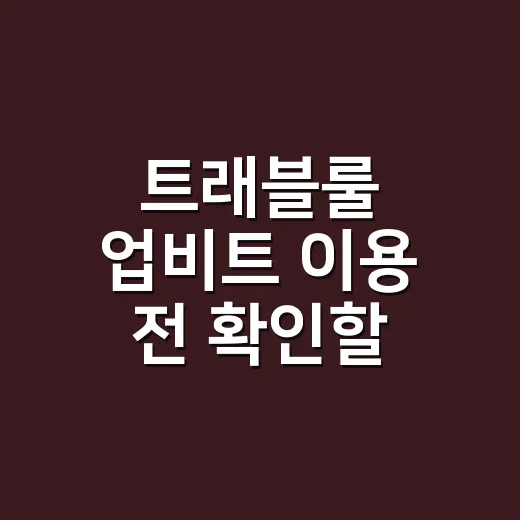 트래블룰 업비트 이용 전 확인할 5가지 숫자 - 요약
