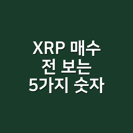 XRP 매수 전 보는 5가지 숫자: 1.53달러보다 중요한 데이터 - 요약