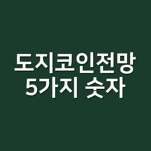 도지코인전망 5가지 숫자: 0.095달러 이후 봐야 할 상승 조건과 리스크 - 요약