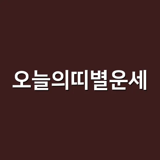 오늘의띠별운세, 왜 같은 띠라도 다르게 느껴질까요? - 요약