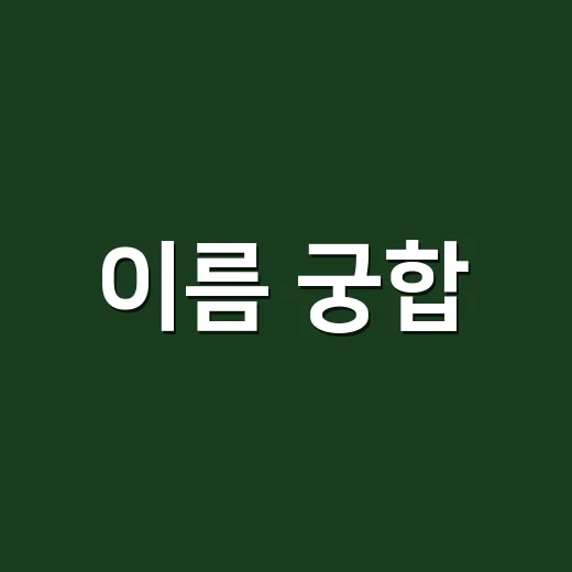 이름 궁합, 정말 두 사람의 인연을 보여줄까요? - 요약